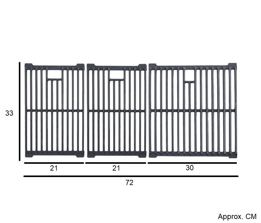 Cast Iron Grill Grate Set for Original 6 1