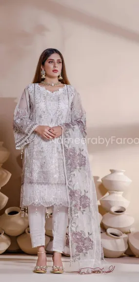 Elegant White Dress Pakistani by Designer 2021 #PF215