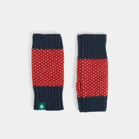 Fa La La Winter Knit Fingerless Gloves - Red - Final Sale