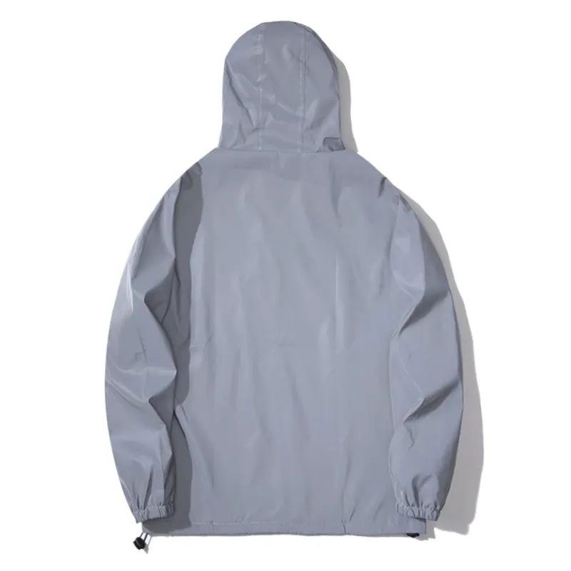 Grey Reflective Hoodie