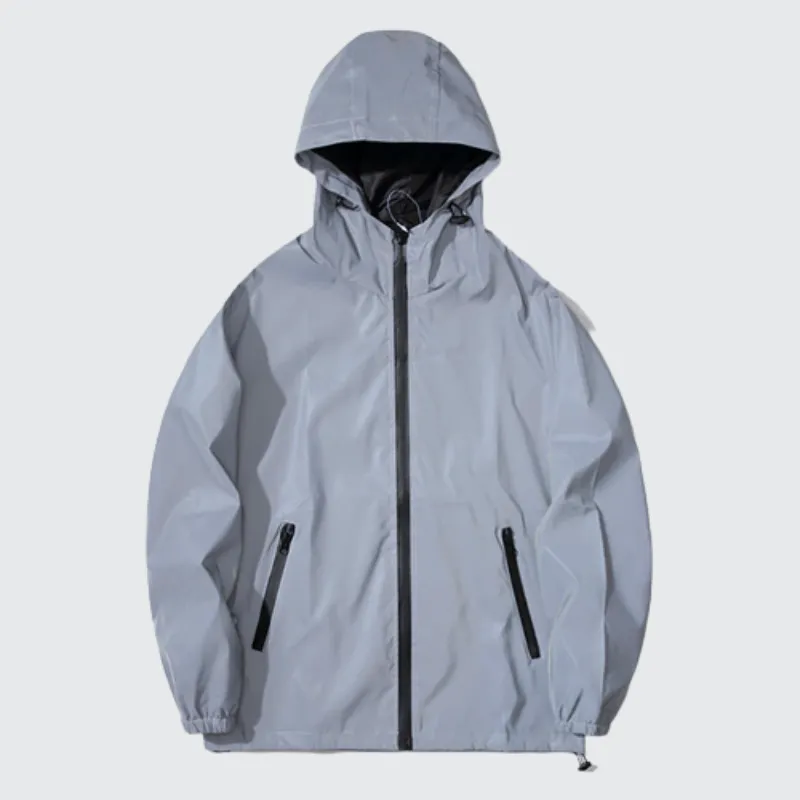 Grey Reflective Hoodie