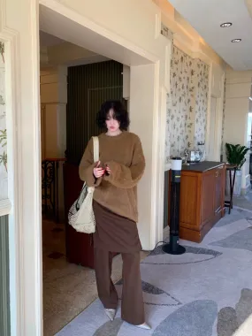 High-Waist Fake Two-Piece Slim Casual Culottes (Winter Look)