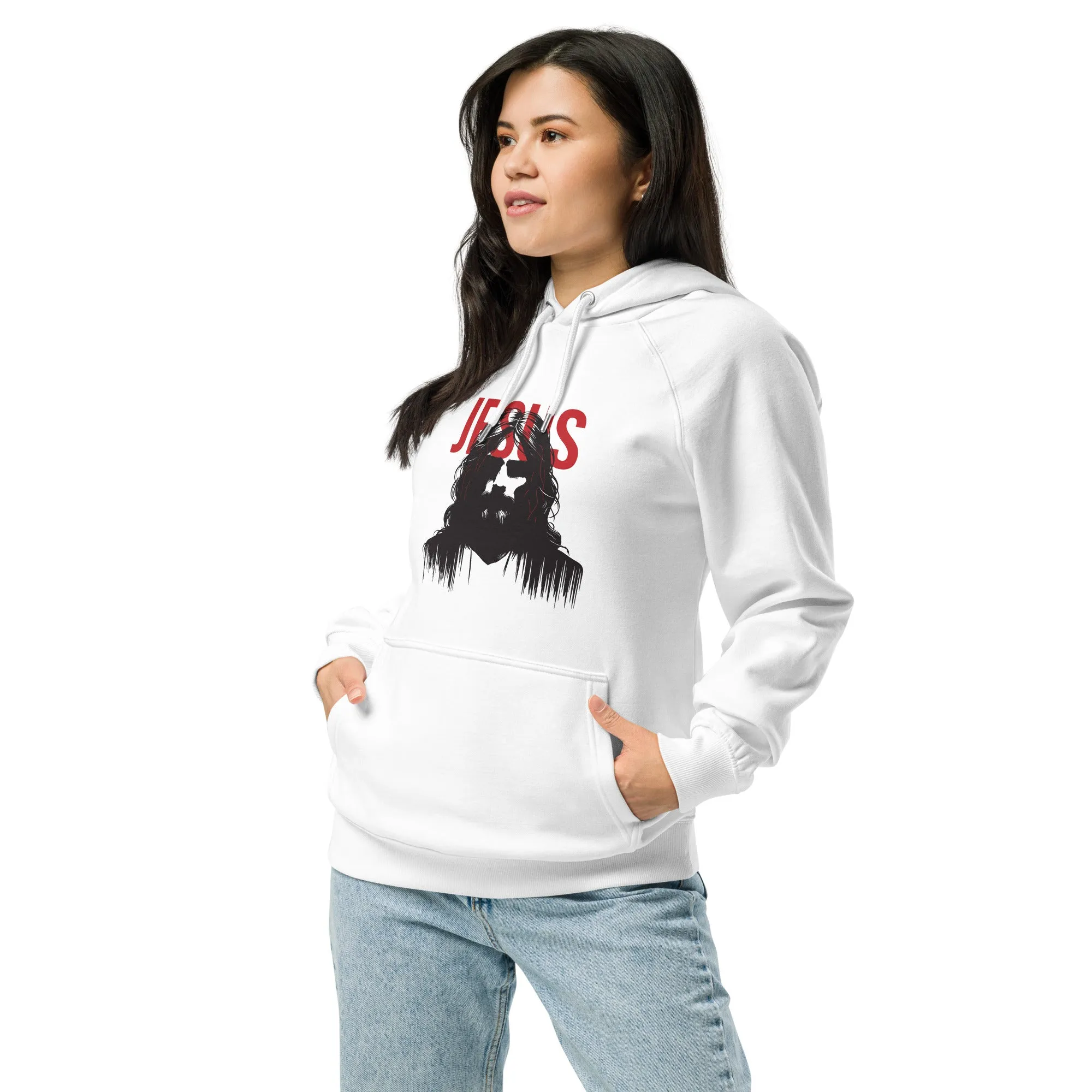 Jesus Graphics Women Eco Raglan Hoodie