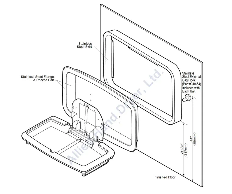 Koala Kare KB310-SSWM Stainless Steel Baby Changing Station