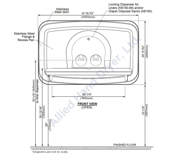 Koala Kare KB310-SSWM Stainless Steel Baby Changing Station