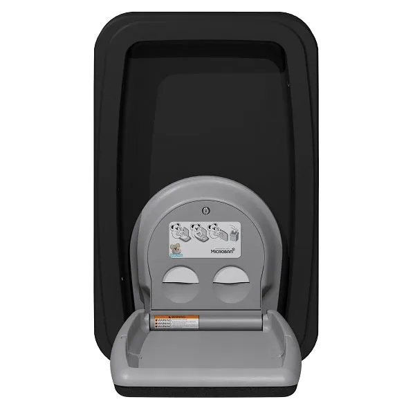 Koala Kare® KB311-SSWM-MBLK - Matte Black Wall Mounted Vertical Stainless Steel Baby Changing Station (Newest Generation)