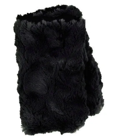 Men's Fingerless / Texting Gloves, Reversible - Luxury Faux Fur in Carpathian Lynx