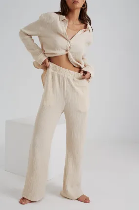 ONDINE Gauze Trousers in Cream
