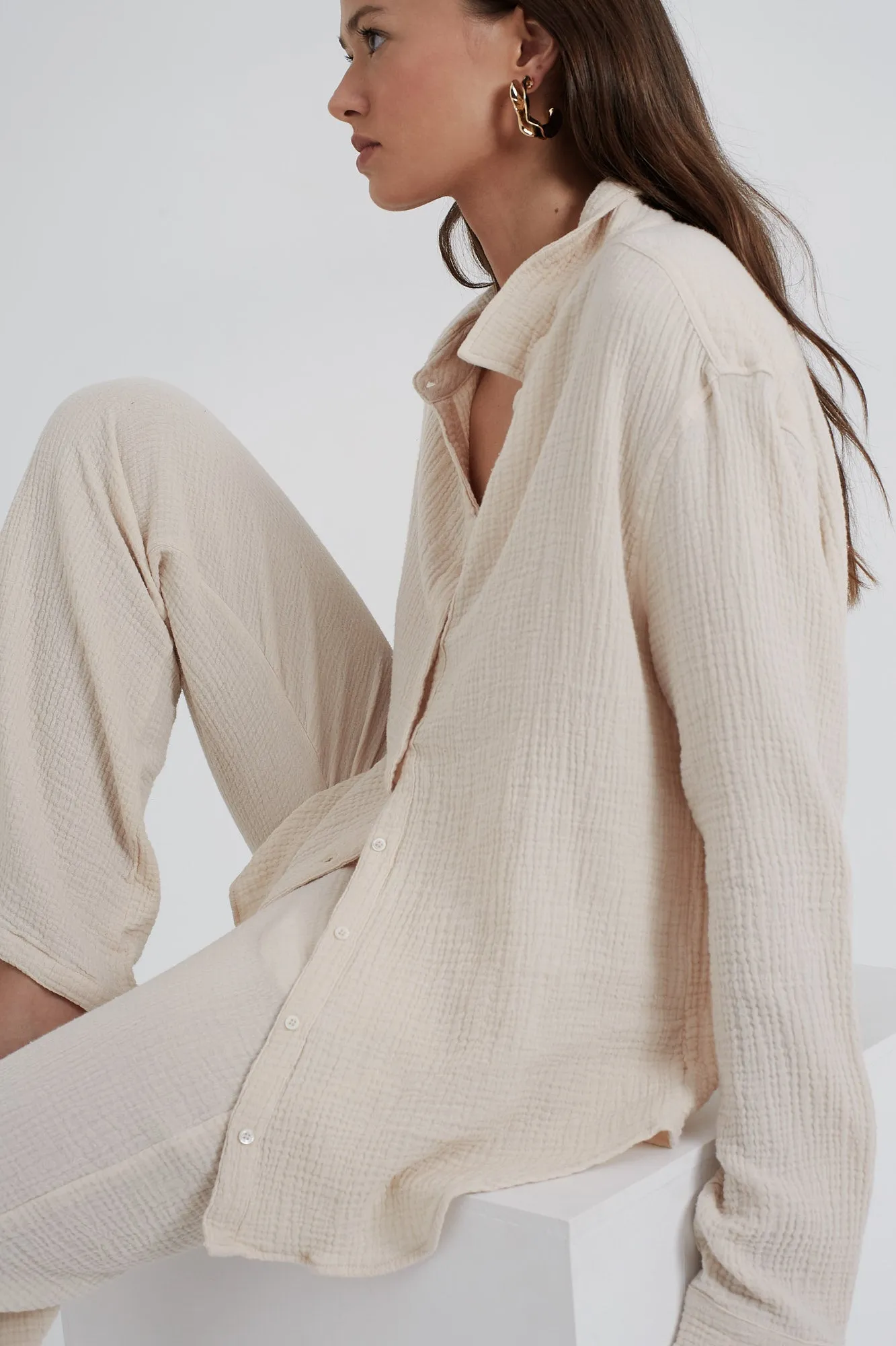 ONDINE Gauze Trousers in Cream