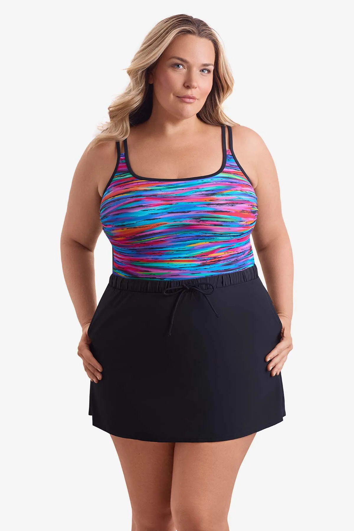 Tidal Wave Skirted Runaround One Piece
