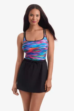 Tidal Wave Skirted Runaround One Piece