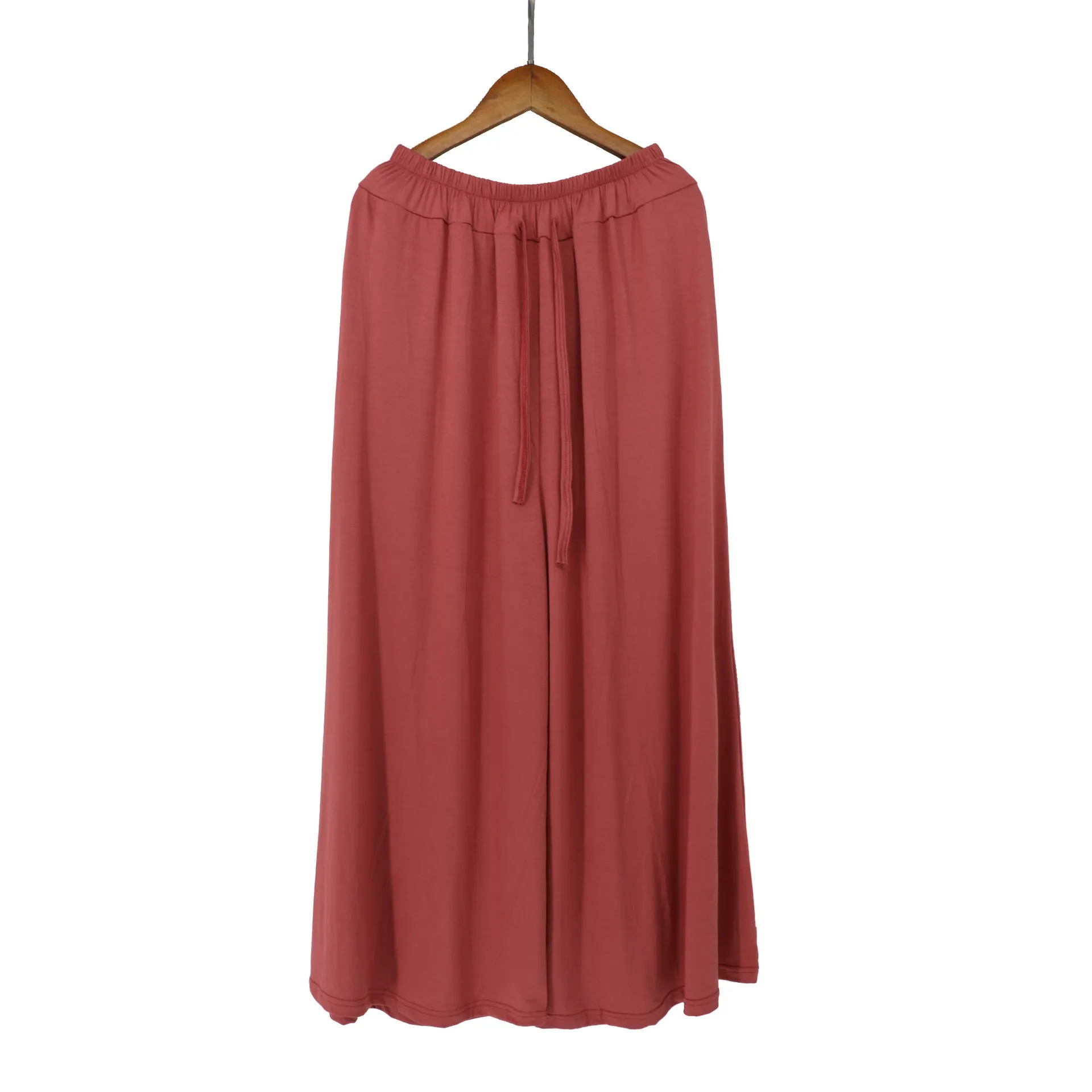 Women Modal Wide Leg Pants Casual Sporty Yoga High Waist Ankle-Length Plus Size Culottes