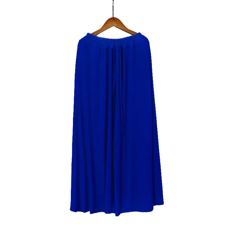 Women Modal Wide Leg Pants Casual Sporty Yoga High Waist Ankle-Length Plus Size Culottes