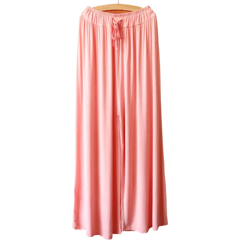 Women Modal Wide Leg Pants Casual Sporty Yoga High Waist Ankle-Length Plus Size Culottes