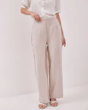 Women's Cream Wide Cut Culottes Long Pants