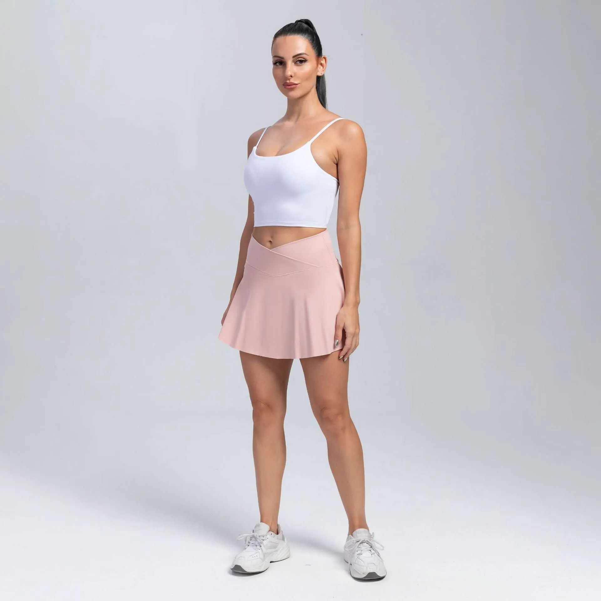 Women's High-Waist Sports Skirt Shorts – Moisture-Wicking Activewear for Yoga