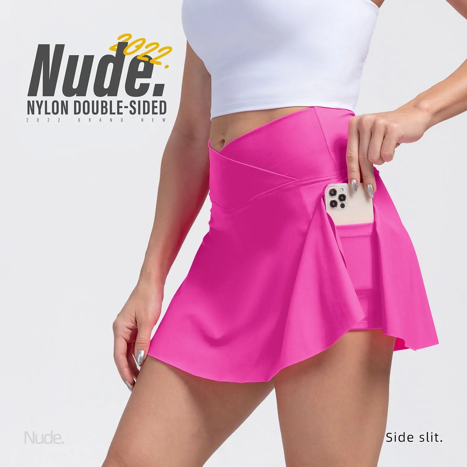 Women's High-Waist Sports Skirt Shorts – Moisture-Wicking Activewear for Yoga