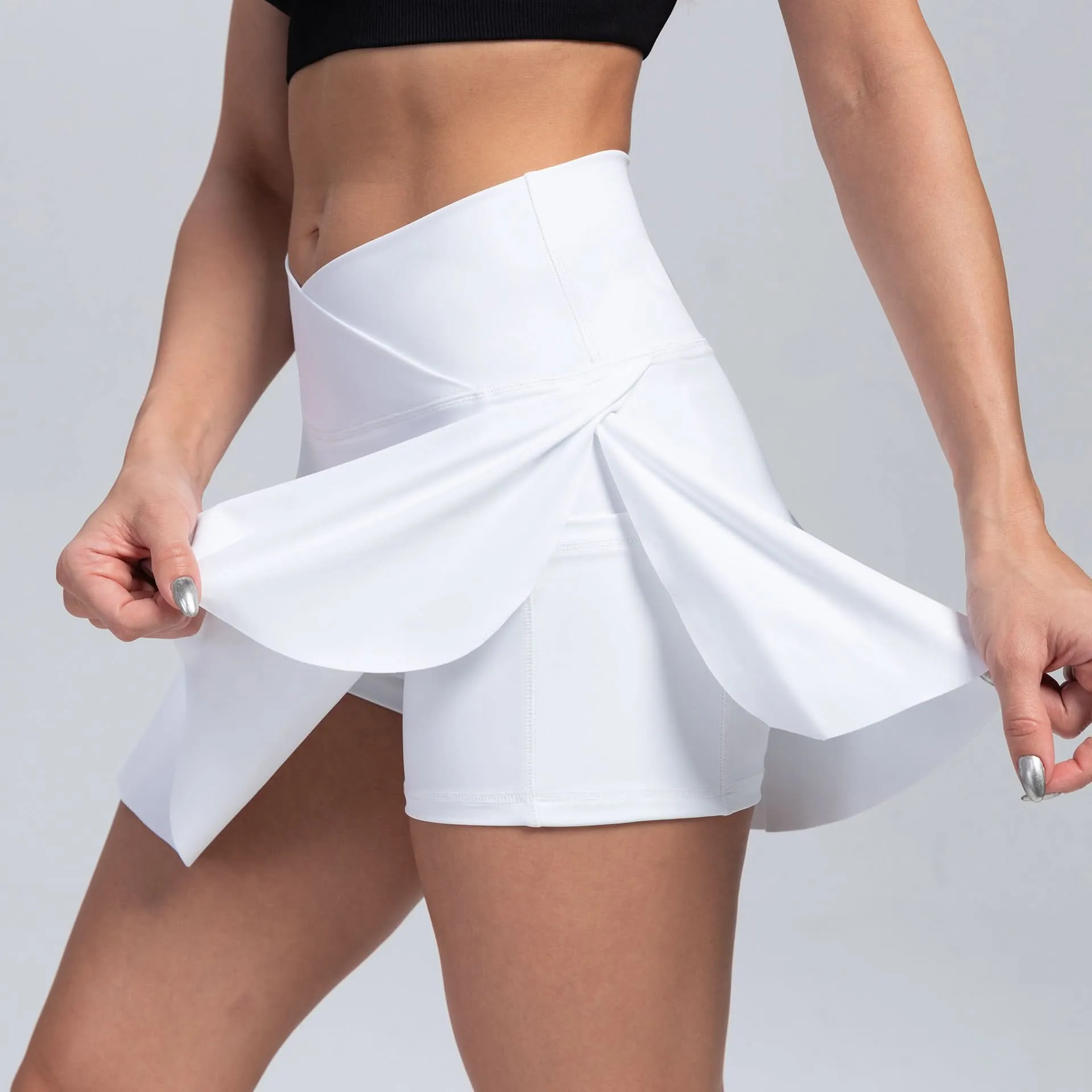 Women's High-Waist Sports Skirt Shorts – Moisture-Wicking Activewear for Yoga