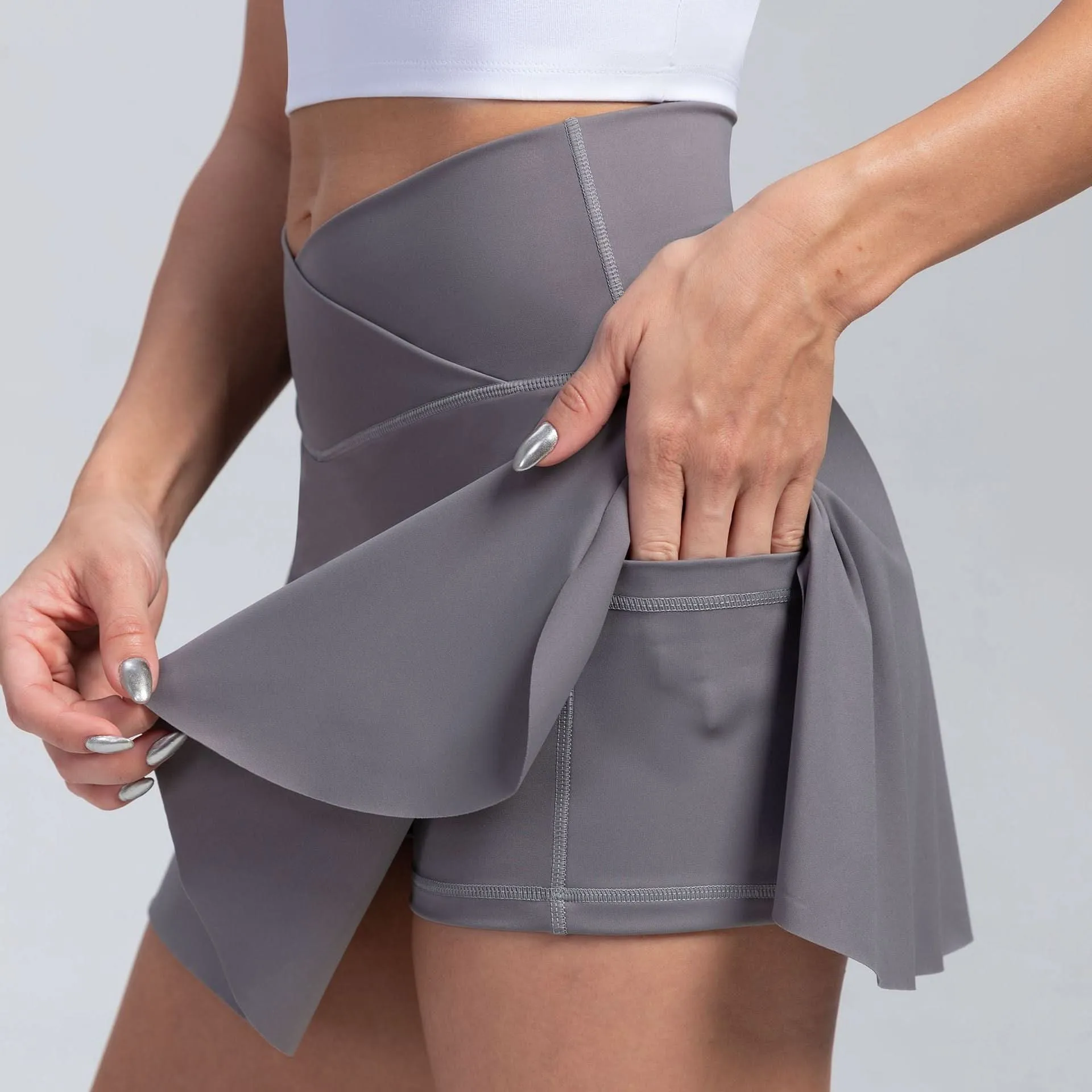 Women's High-Waist Sports Skirt Shorts – Moisture-Wicking Activewear for Yoga