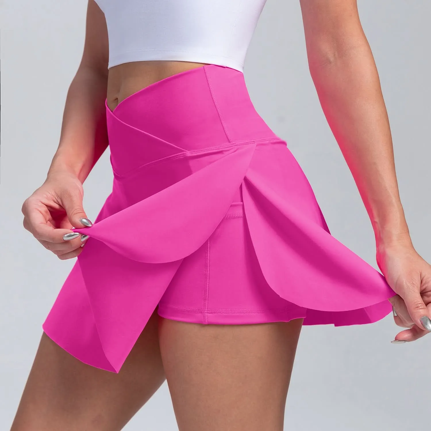 Women's High-Waist Sports Skirt Shorts – Moisture-Wicking Activewear for Yoga