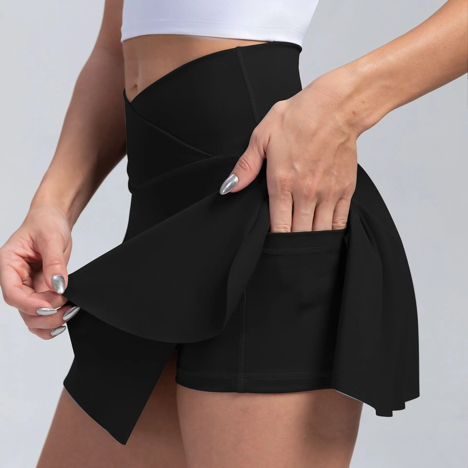 Women's High-Waist Sports Skirt Shorts – Moisture-Wicking Activewear for Yoga