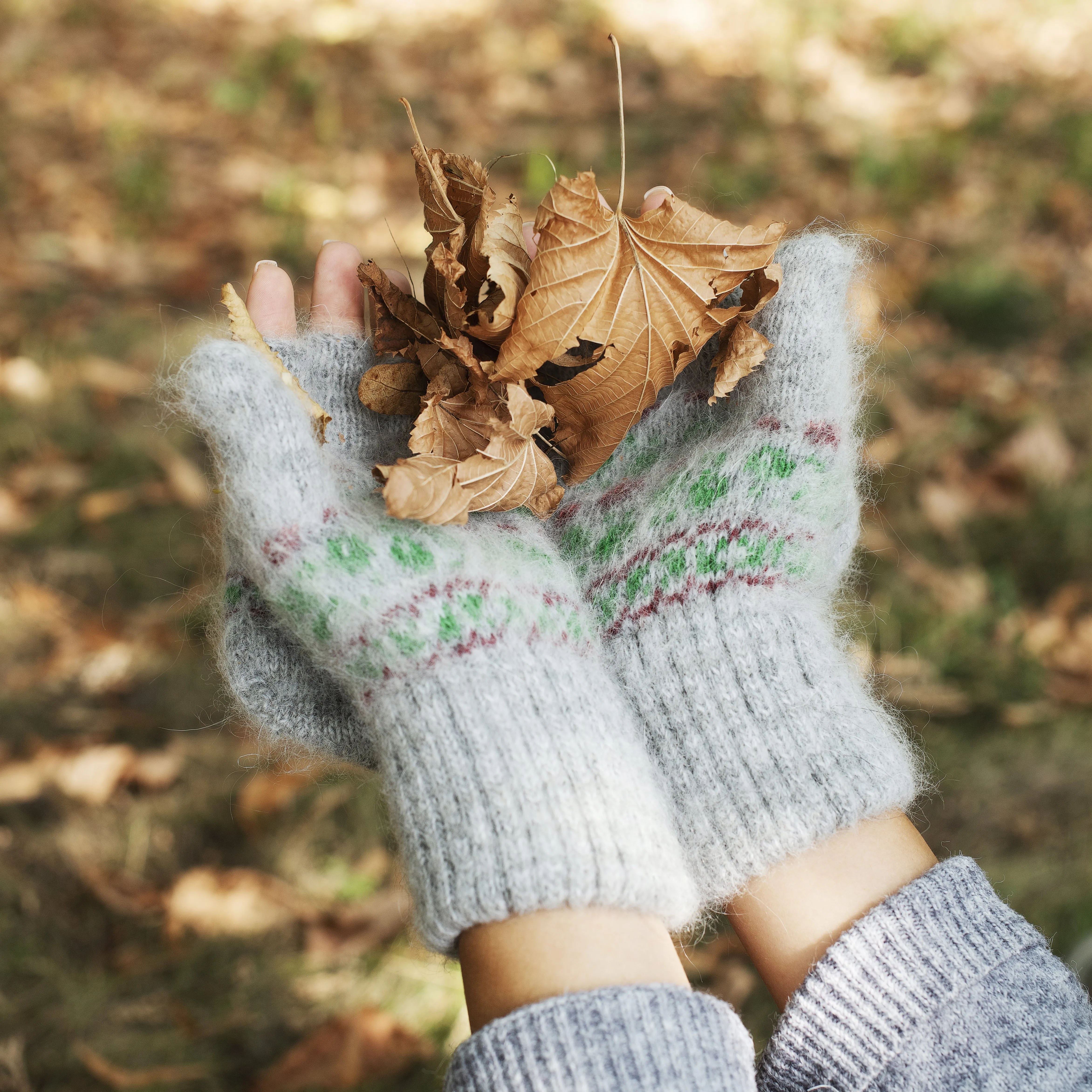 Women's Winterberries Goat Wool Mitten Gloves