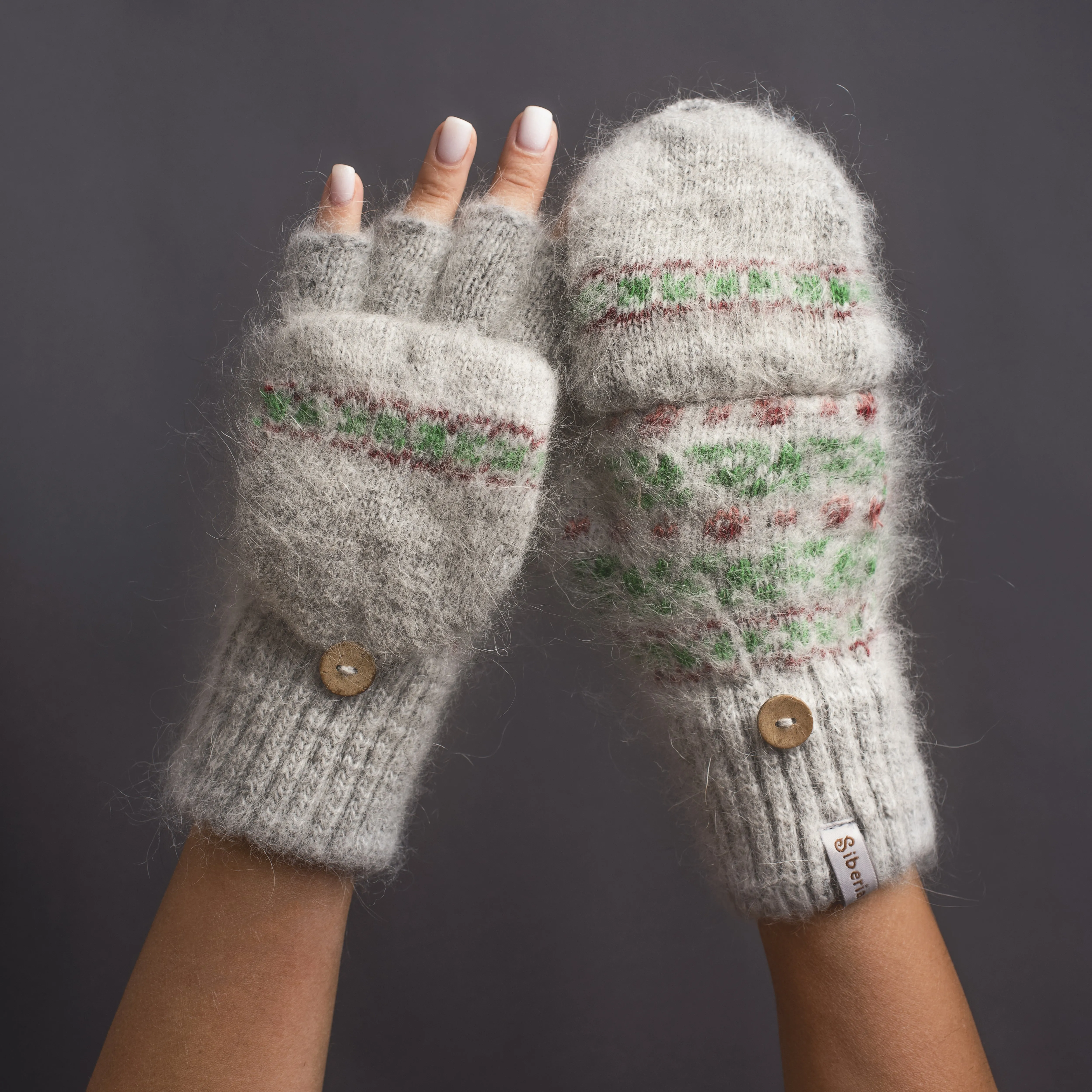 Women's Winterberries Goat Wool Mitten Gloves